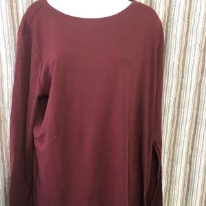 Loft maroon long sleeve tee